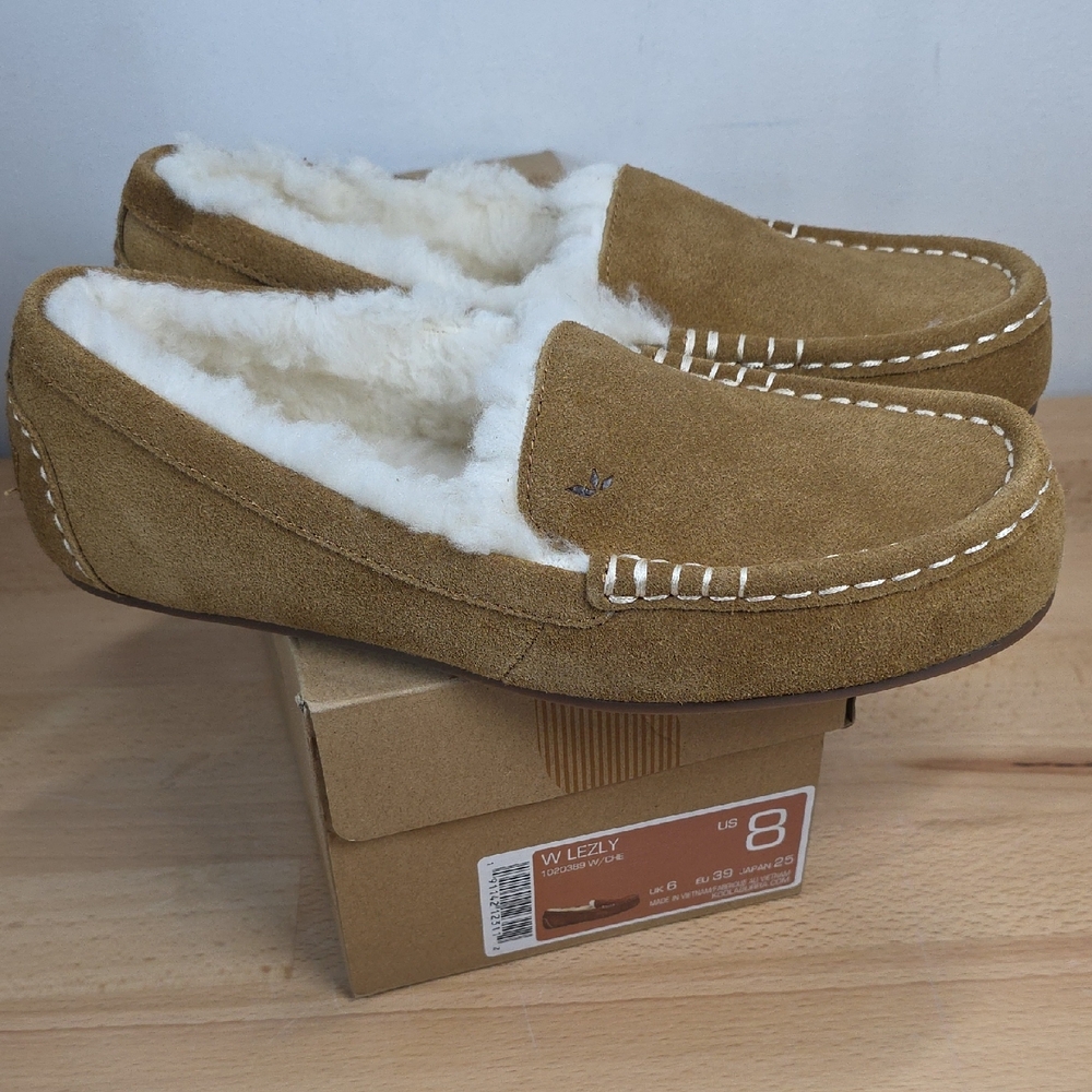 Tan Suede 8 US Womens Loafers